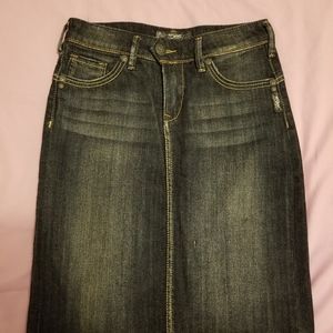 SILVER jeans skirt